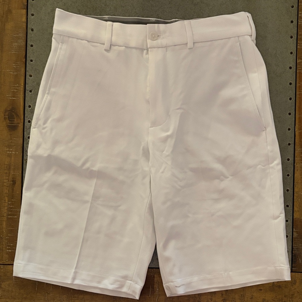 Men's White Performance Golf Shorts